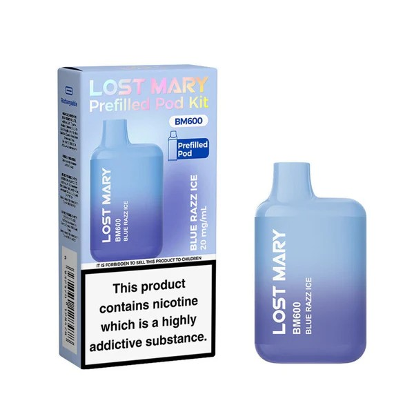 Lost Mary BM600 Prefilled Vape Kit Blue Razz Ice