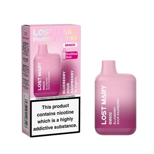 Lost Mary BM600 Prefilled Vape Kit Blueberry Sour Raspberry