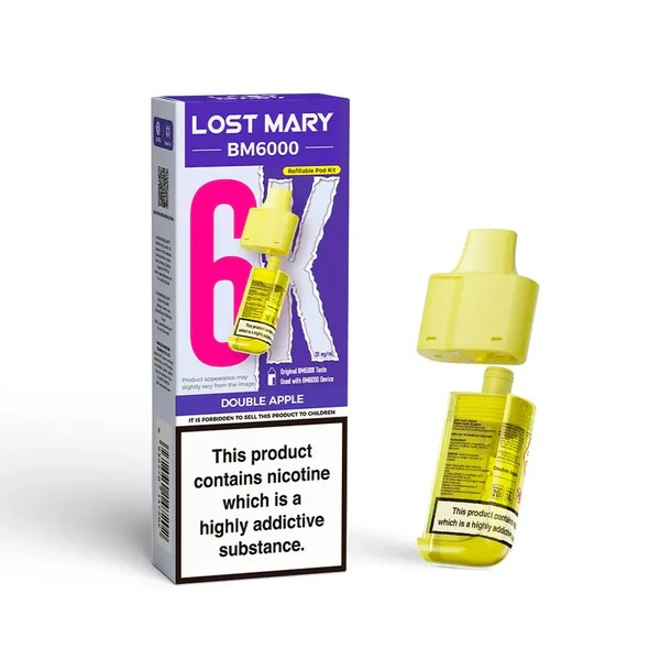 lost mary pods refill Lost Mary BM6000 Refill Double Apple – Vapedirectstore.ie