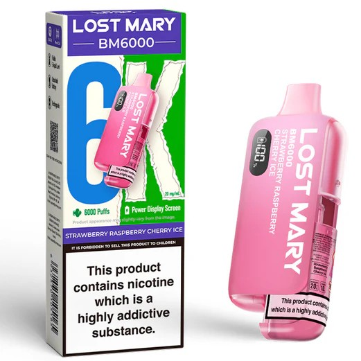 Lost Mary BM6000 Strawberry Raspberry Cherry Ice
