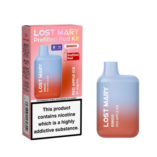 Lost Mary BM600 Prefilled Vape Kit Red Apple Ice