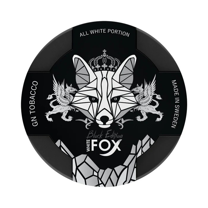 White Fox Nicotine Pouch Slim Black 30mg